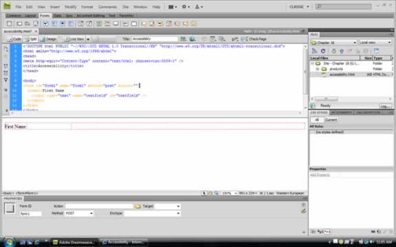 Accessible Form Object