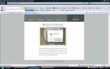 popup message